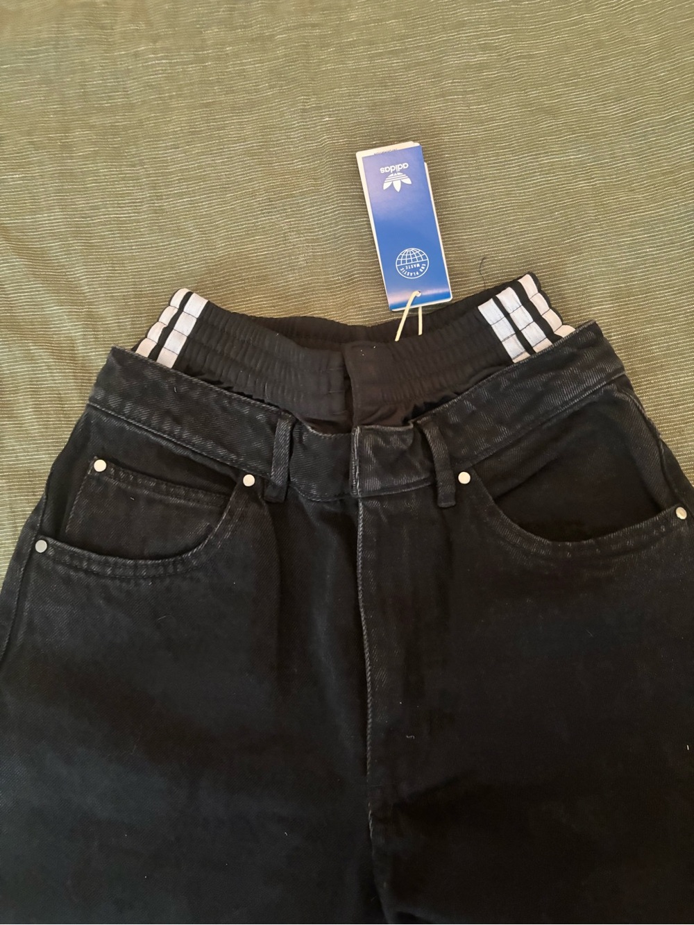 Denim Boxer Adidas Pants (black) - Picture 2 of 5